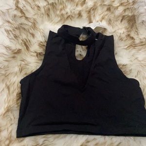 Black crop top